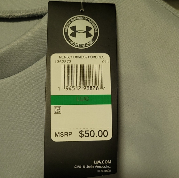 Under Armour Men's Rival Crew Long Sleeved Shirt Light Grey Size large - Picture 2 of 4